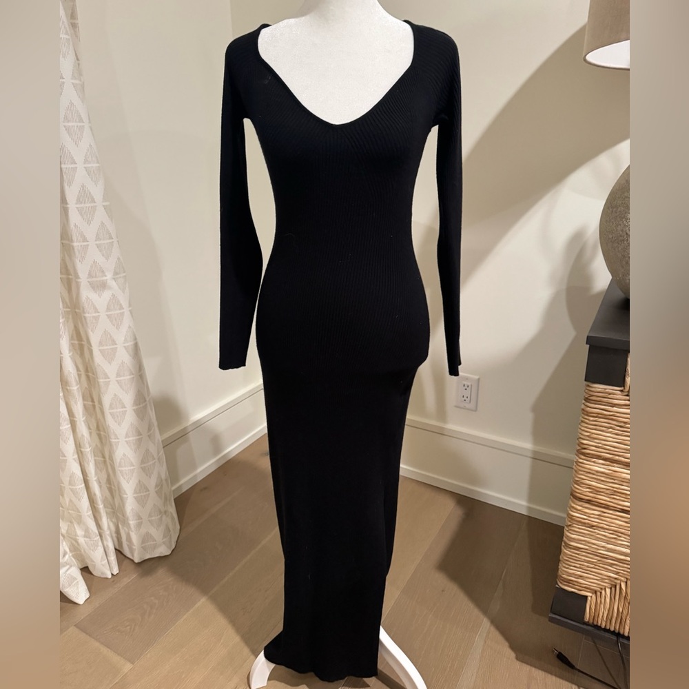Elegant Black Long Sleeve Dress